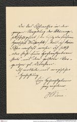 Nachlass Franz Steindachner, Brief von H. Berrer an Franz Steindachner (19.11.1910), Inv.Nr. 24.03, Seite 2